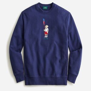 J. Crew Men’s Heritage 14 Oz. Fleece Embroidered Dog Oarsman Crewneck